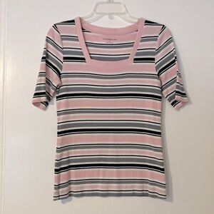 Women’s Croft and Barrow Square Neck Tee Size Small